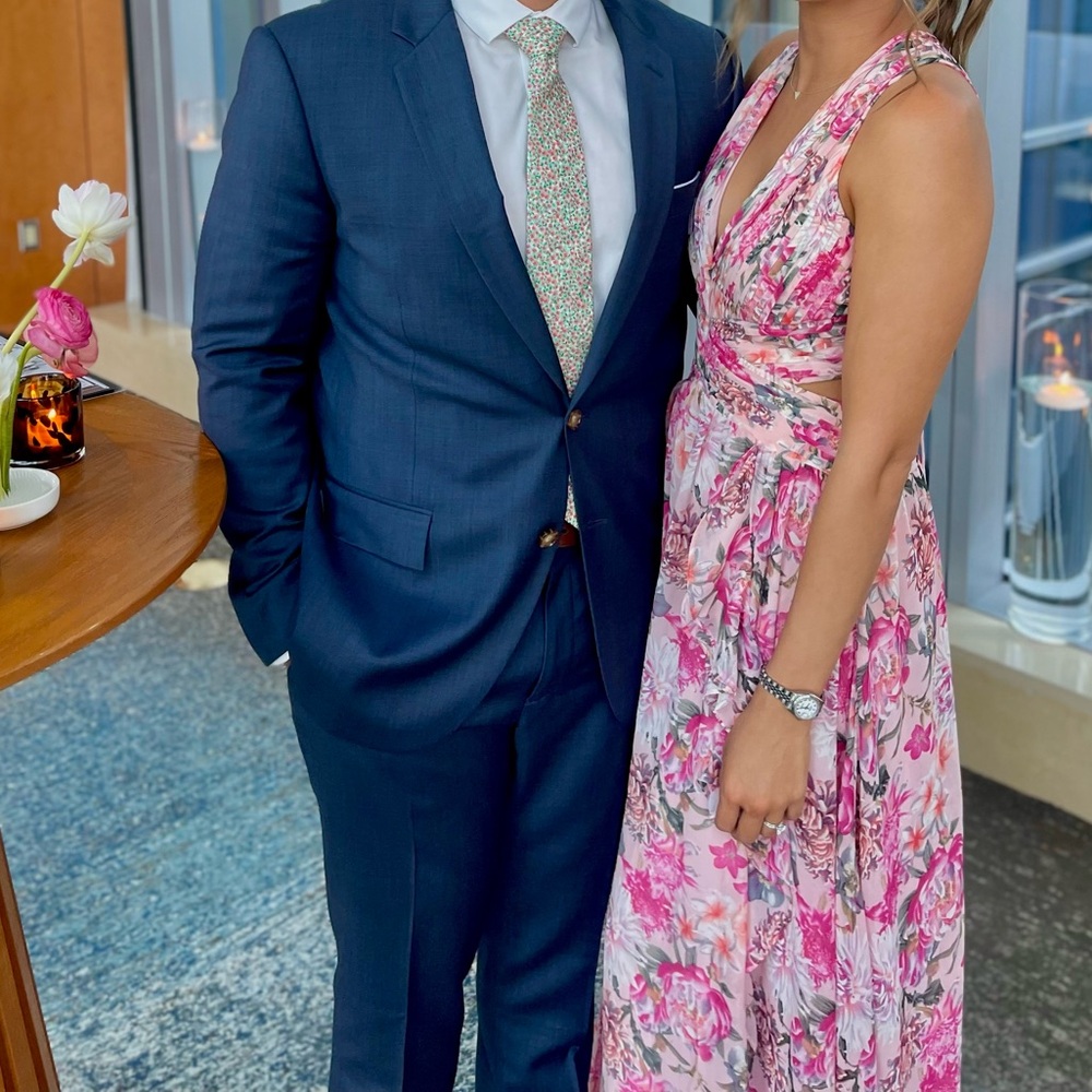 Astr Pink Floral Maxi Dress